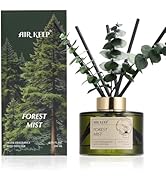 Airkeep Reed Diffuser Set with 6.76 fl oz Forest Mist Scent Essential Oils and 3 Leaves &amp; 8 Diffu...