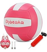 Olybeaka Official Size 5 PU Volleyball with Soft Touch for Indoor Outdoor, Waterproof &amp; Durable V...