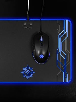 Close up of LED pad with blue lighting