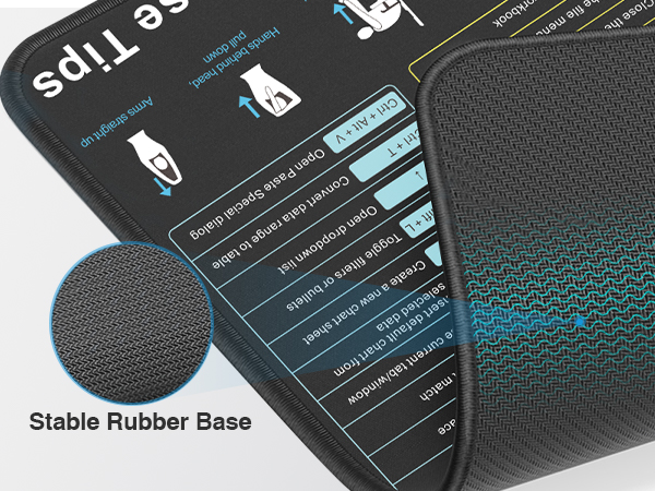 excel shortcut mouse pad