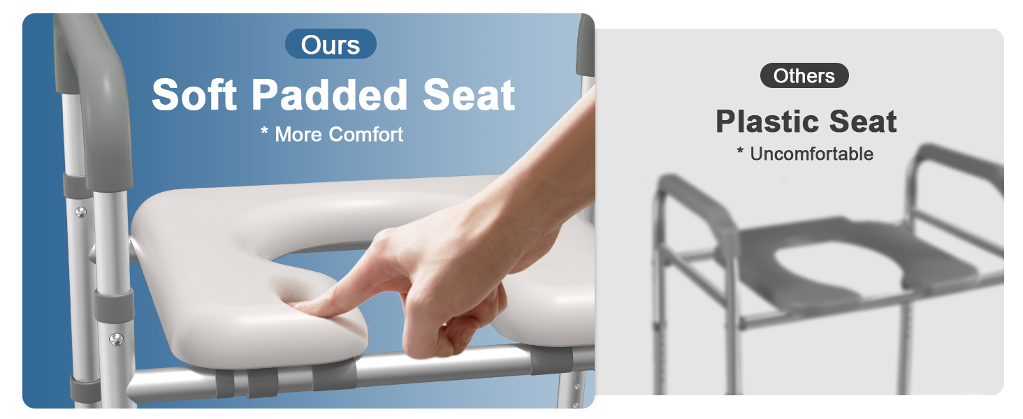 toilet seat riser with handles
