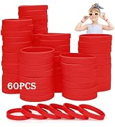 THXIY 60PCS Silicone Rubber Bracelet Bracelets Wristbands Wrist Bands for Kids Youth Teens Boys G...