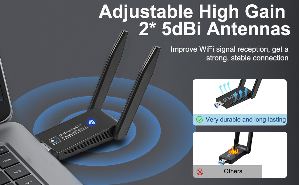1300Mbps Wireless WiFi Adapter