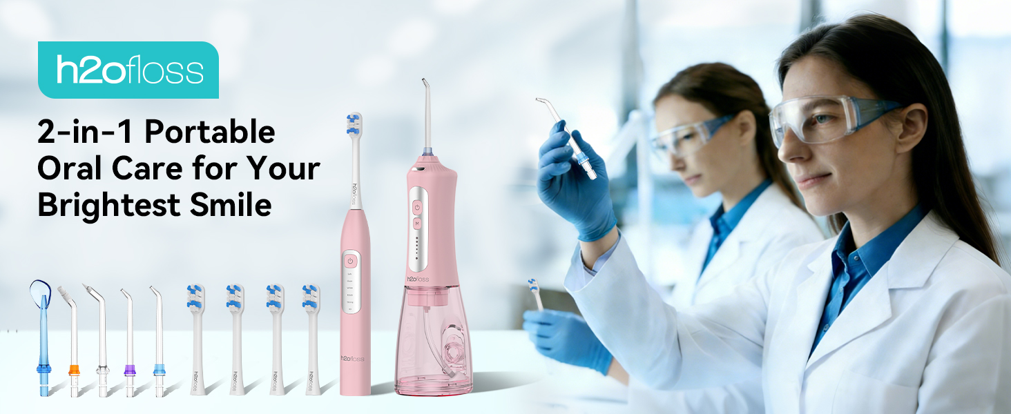 h2ofloss electric toothbrush and water flosser combo