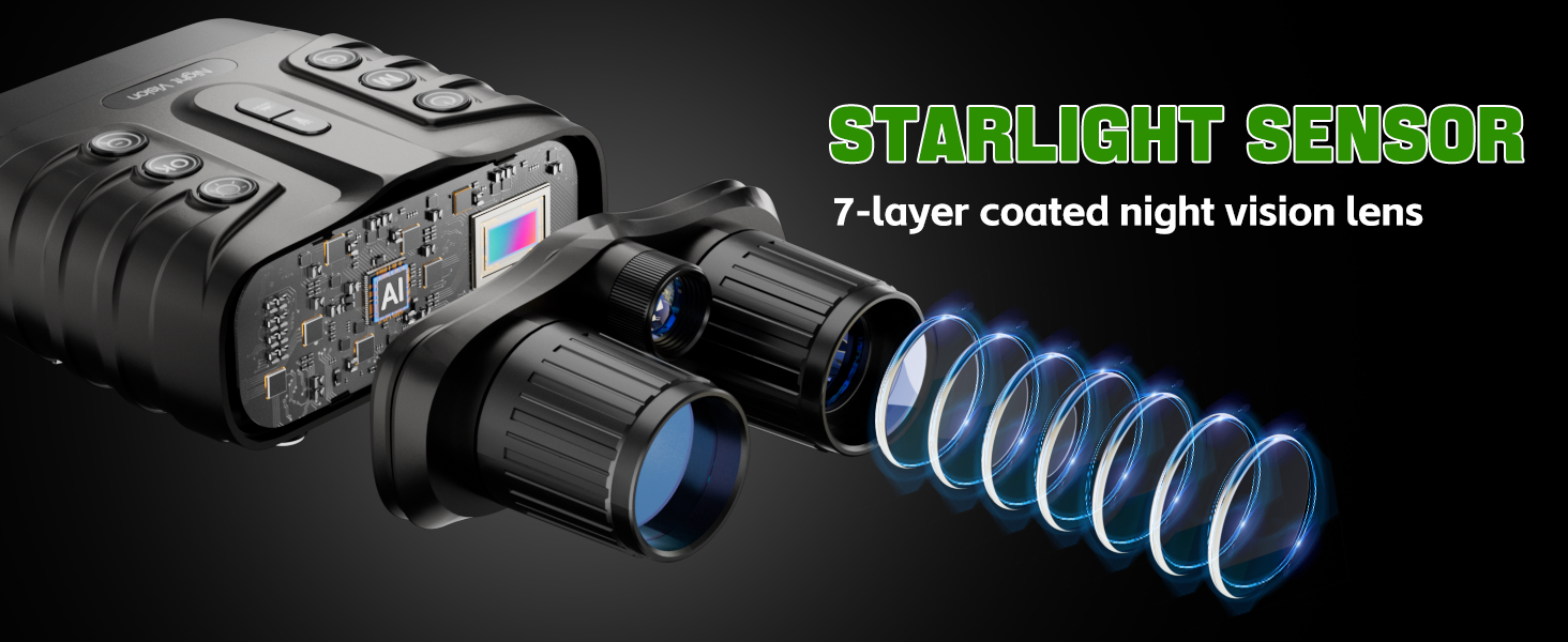 7-layer coated night vision lens