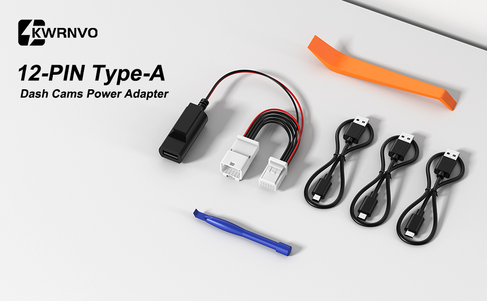 Dash Cam Power Adapter 12-pin Type A