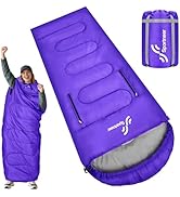 Sportneer 0 Degree Wearable Sleeping Bag for Adults &amp; Kids – Walkable with Arm Zippers, Waterproo...