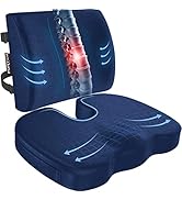 FORTEM Chair Cushion, Seat Cushion for Office Chair, Lumbar Support Pillow for Chair, Car Seat Cu...