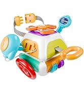 iPlay, iLearn Baby Busy Board Cube, Montessori Sensory Toys for Toddler 1-3, Infant Carseat Plane...