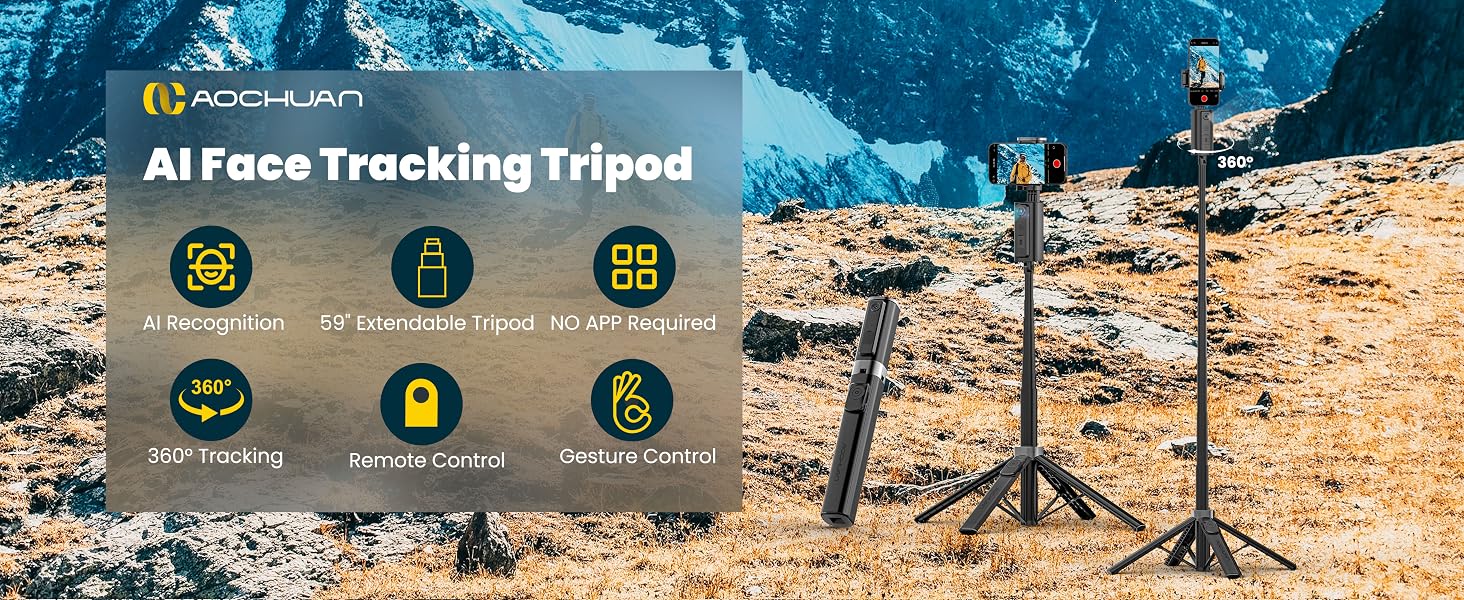 Smart M3 AI Face Tracking Tripod