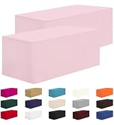 CXPSINC 2 Pack Fitted Table Clothes-48 x 24 Inch Rectangle Tablecloths for 4 Foot Tables, Washabl...