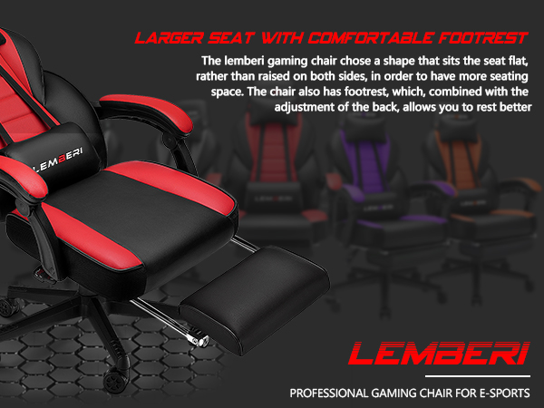 gaming chair with footrest