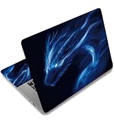 SUPERDANT Laptop Skin Sticker Blue Dragon Laptop Decals Personalized Universal Notebook Computer ...