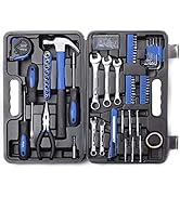 CARTMAN 148Piece Tool Set General Household Hand Tool Kit with Plastic Toolbox Storage Case Blue