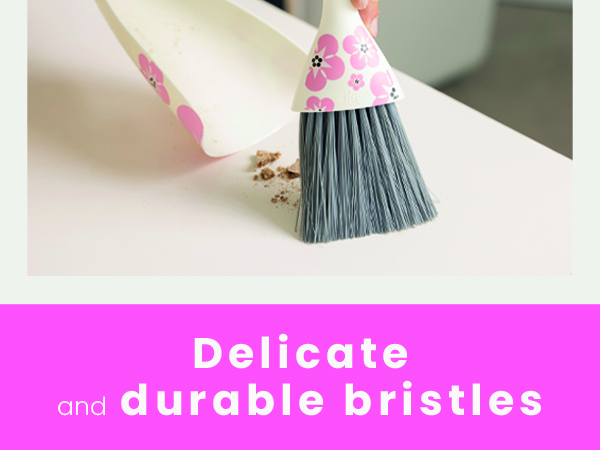 Durable bristles and firm grip for efficient sweeping