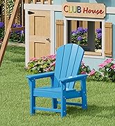 WestinTrends Malibu Kids Outdoor HDPE Adirondack Plastic Patio Chair