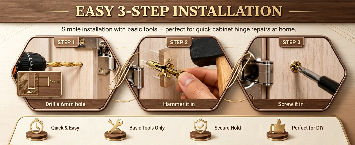 30PCS Hinge Repair Screw