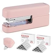WORKPRO 2-in-1 Stapler with Staples, Pink Stapler with Staple Remover, 40 Sheet Capacity, Flat Cl...