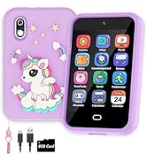TKECWOB Kids Cell Phone Unicorn Gifts for Girls Age 6-8 Touchscreen Kids Phone Learning Toy with ...