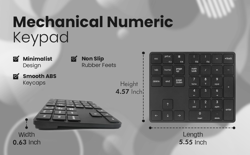 34 Keys Numeric Keypads