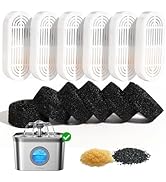 6 Pack Replacement Filters + 6 Pump Sponges for Feelneedy Cat Water Fountain [FN-W22] - 99oz/2.8L...