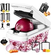 Vegetable Chopper,13 in 1 Multifunctional Food Chopper,Pro Onion Chopper with 7 Blades,Veggie Cho...