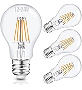 Haian Support Efficient 12V LED Bulb 6W 600Lm - E26/E27 Base - 12-24V AC/DC - 4 Pack - Ideal for ...