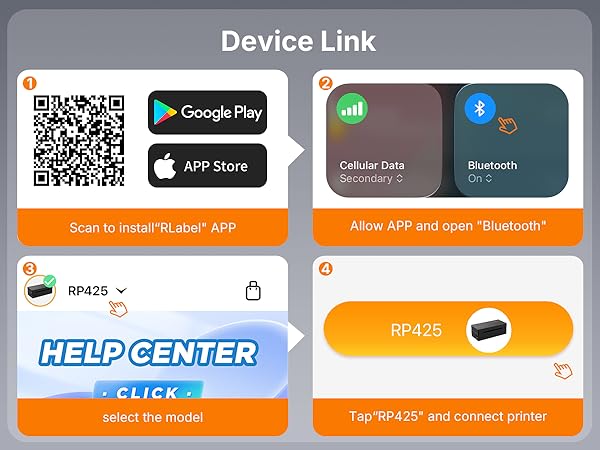 Bluetooth Thermal Label Printer