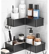 Kitsure Corner Shower Caddy - 2 Pack Rustproof Shower Organizer, Durable Shower Shelves with Larg...