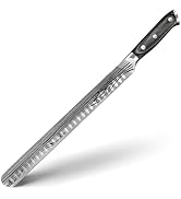YFWOOD Slicing Knife, 12 Inch Brisket Knife, High Carbon Stainless Steel Super Sharp Carving Knif...
