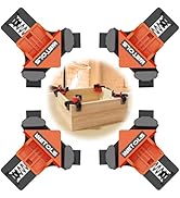 WETOLS Corner Clamp for woodworking, 90 Degree Right Angle Clamp, Wood Clamps, 4Pcs Adjustable Sp...