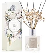 Airkeep Reed Diffuser Set,3.38 fl oz (100 ml) - Clean Linen Oil Diffusers with 8 Reed Sticks,Home...