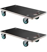 VEVOR Furniture Dolly, 551 lbs Load Capacity, Furniture Moving Dollies with 4 TPR Silent Wheels, ...