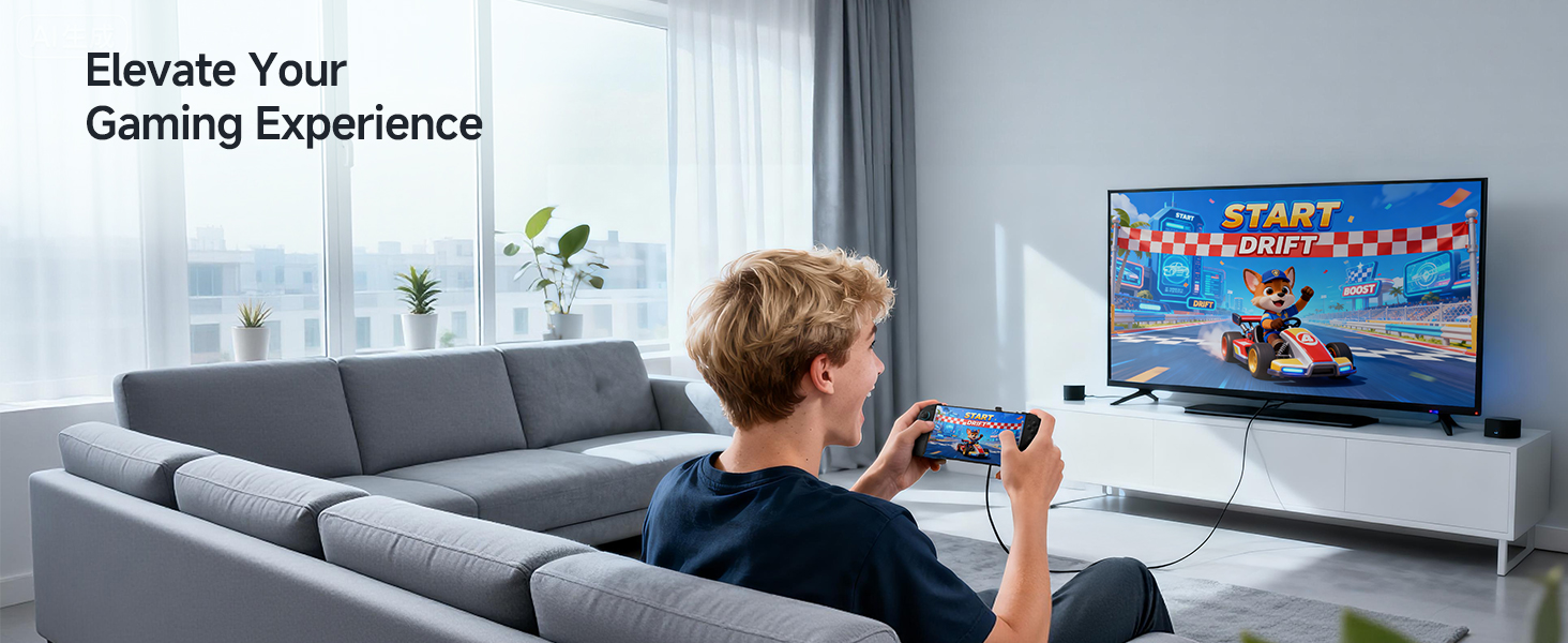 USB C Angle Adapter with 8K Video Support for Gaming and Streaming
