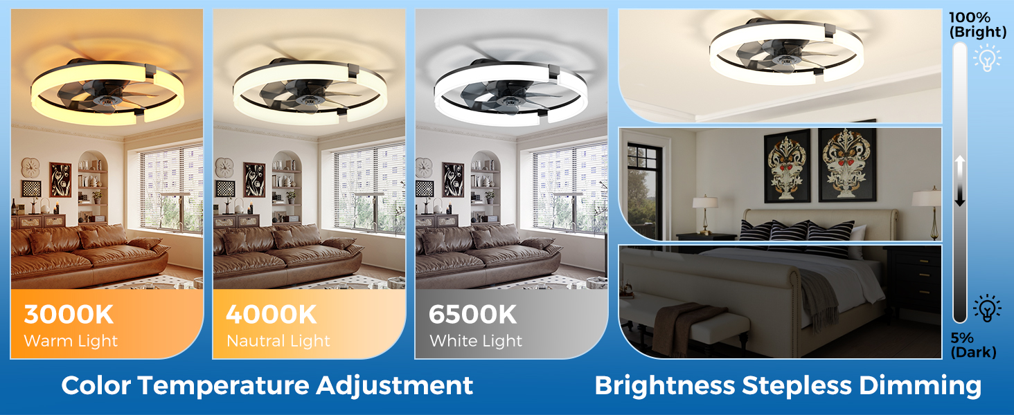 low profile ceiling fan with light