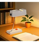 Iporovon Mid -Century Modern White Desk Lamp-350° Rotatable Shade, 44° Swing Arm, Adjustable Beds...