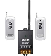 Meskliu 12V Remote Control Switch,DC 12V/24V/48V/72V/40A Relay,984FT Long Range Wireless RF ON/Of...