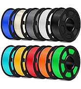 SUNLU PLA Filament Bundle 1.75mm, 3D Printer Filament, Dimensional Accuracy +/- 0.02 mm,1kg Spool...