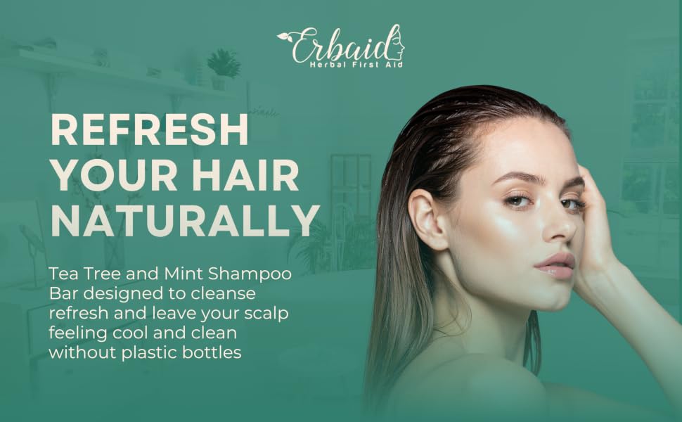 tea tree shampoo bar mint solid clarifying cleansing refreshing cooling scalp buildup oily natural