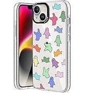 BRILA iPhone 14 Case &amp; iPhone 13 Case Clear with Cute Colorful Ghost Pattern Design, Shockproof B...