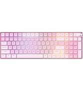 FOPATO P98 Mechanical Keyboard, Hot Swappable Tri-Mode Gaming Keyboard, 98 Keys RGB Bluetooth Wir...