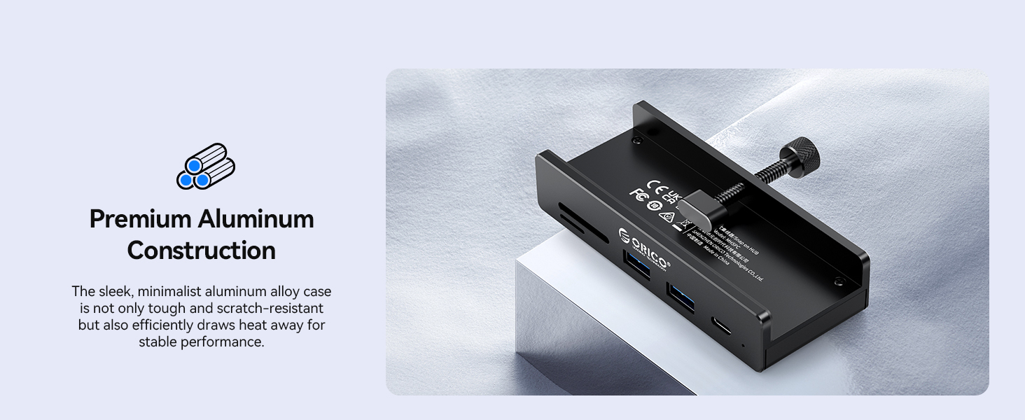 usb hub clamp with sd card reader