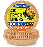 Air Fryer Paper Liners Disposable: 100pcs Oil Proof Parchment Sheets Round, Airfryer Paper Basket...