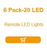Remote Control Under Cabinet Lighting Wireless 6 Pack, 20-LED Dimmable Closet Lights Rechargeable...