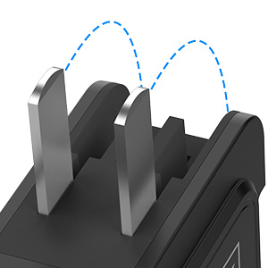 Built-in Foldable AC Wall Plug