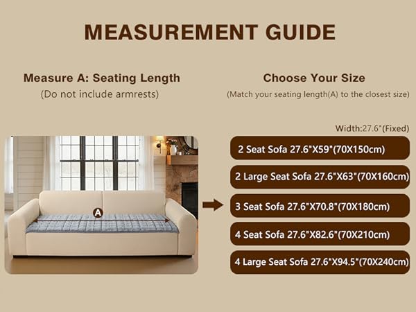 sofa cover size