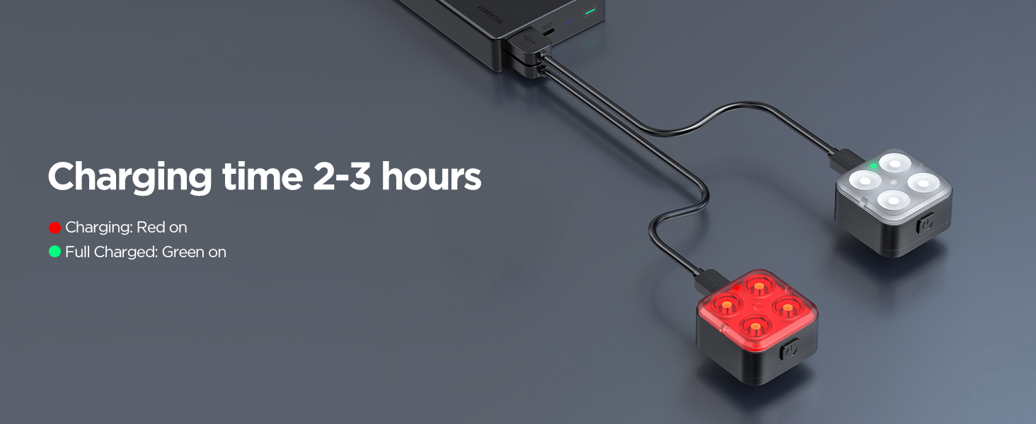 USB Rechargeable Bike Lights Set