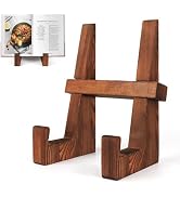 DEBETOOL Cookbook Stand for Kitchen - 8.8 inch Wooden Cookbook Holder for Kitchen Counter, Multif...