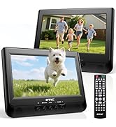 OTIC 10.1" Dual Car DVD Player, Portable DVD Player for Car Headrest Dual Screen with Remote, 5 H...