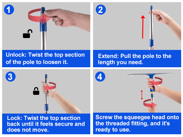 all purpose shower glass squeegee